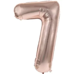 Badaboum Ballon Mylar Chiffre 7 Rose Gold 86Cm