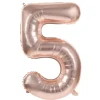 Badaboum Ballon Mylar Chiffre 5 Rose Gold 86Cm