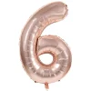 Badaboum Ballon Mylar Chiffre 6 Rose Gold