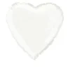 Badaboum Ballon Mylar Coeur Blanc 45 Cm
