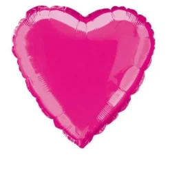 Badaboum Ballon Mylar Coeur Fuchsia 45 Cm