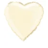 Badaboum Ballon Mylar Coeur Ivoire 45 Cm