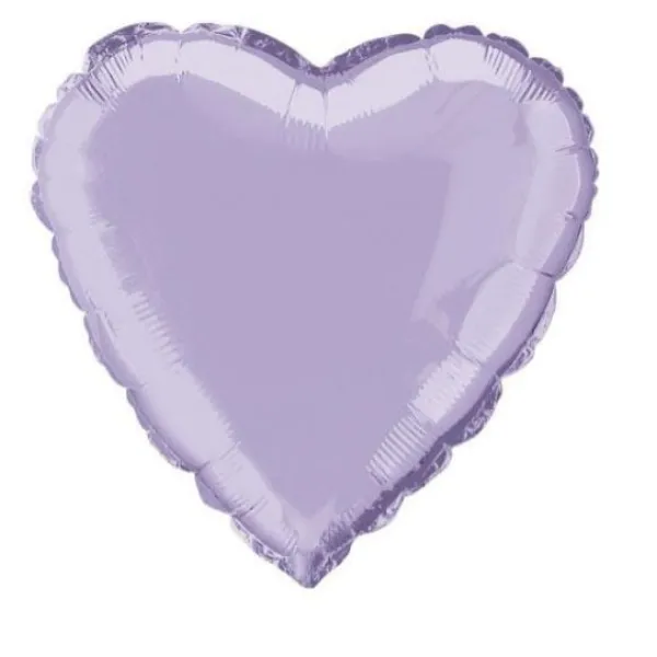 Badaboum Ballon Mylar Coeur Mauve 45 Cm