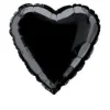 Badaboum Ballon Mylar Coeur Noir 45 Cm