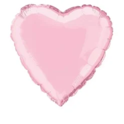 Badaboum Ballon Mylar Coeur Rose 45 Cm
