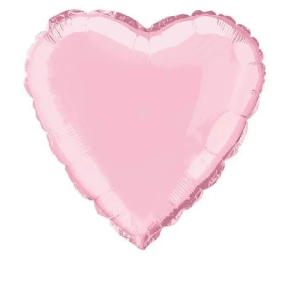 Badaboum Ballon Mylar Coeur Rose 45 Cm