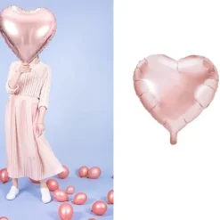 Badaboum Ballon Mylar Coeur Rose Gold 61 Cm