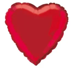 Badaboum Ballon Mylar Coeur Rouge 45 Cm