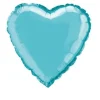 Badaboum Ballon Mylar Coeur Turquoise 45 Cm