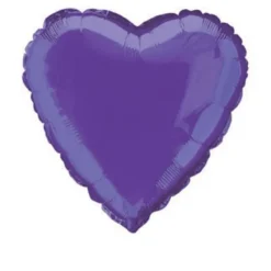 Badaboum Ballon Mylar Coeur Violet 45 Cm