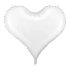 Badaboum Ballon Mylar G Ant Coeur Blanc 75Cm