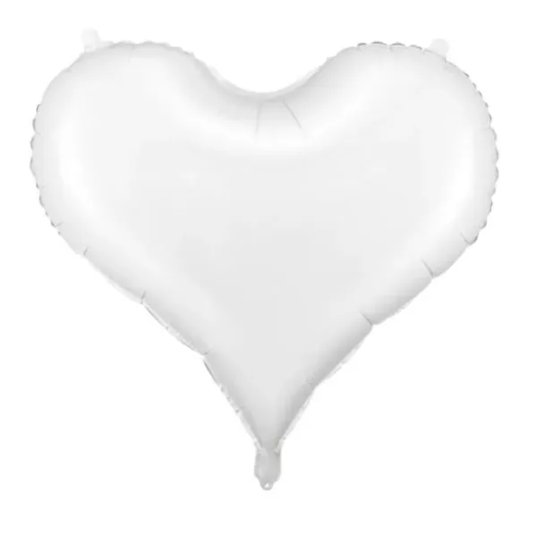 Badaboum Ballon Mylar G Ant Coeur Blanc 75Cm