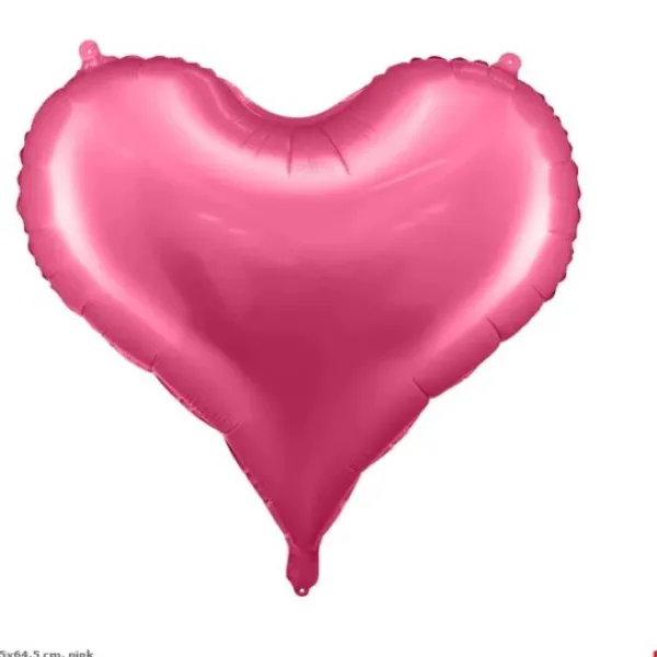 Badaboum Ballon Mylar G Ant Coeur Fuchisa 75Cm