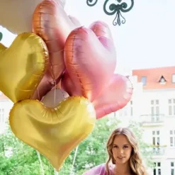 Badaboum Ballon Mylar G Ant Coeur Or 75Cm