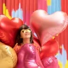 Badaboum Ballon Mylar G Ant Coeur Rose Gold 75Cm