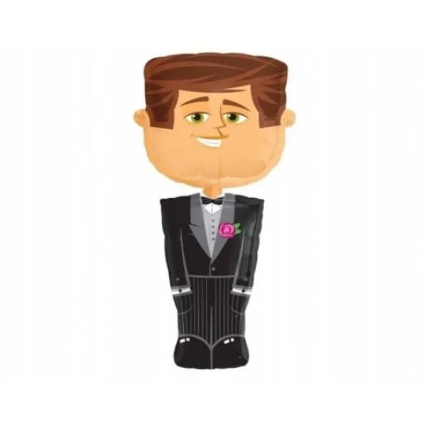 Badaboum Ballon Mylar G Ant Homme Mari 122Cm