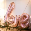 Badaboum Ballon Mylar Mariage Love Rose Gold