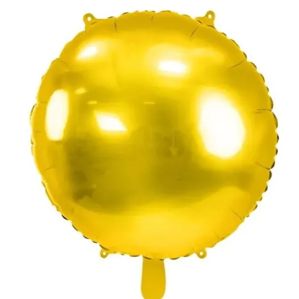 Badaboum Ballon Mylar Rond Or 45 Cm