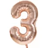 Badaboum Ballon Mylar Rose Gold Chiffre 3 1M