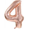 Badaboum Ballon Mylar Rose Gold Chiffre 4 1M