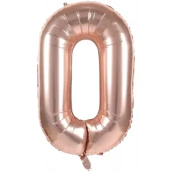 Badaboum Ballon Mylar Rose Gold Chiffre 0 1M