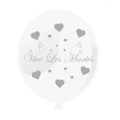 Badaboum Ballon Pas Cher Vive Les Mari S Argent X 8 Pi Ces