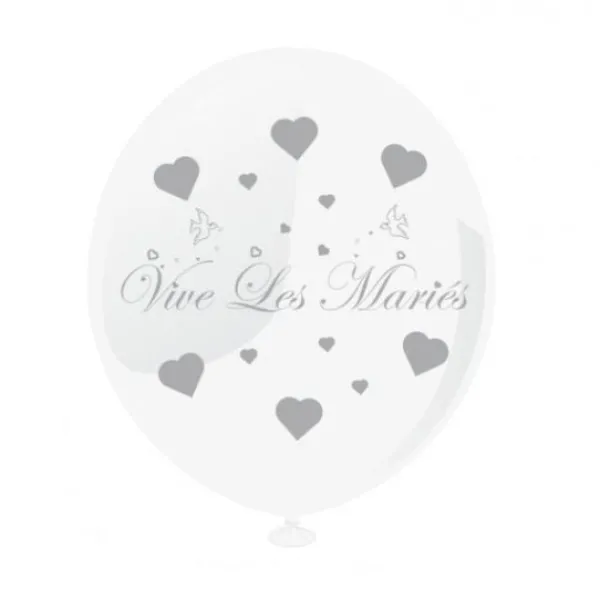 Badaboum Ballon Pas Cher Vive Les Mari S Argent X 8 Pi Ces
