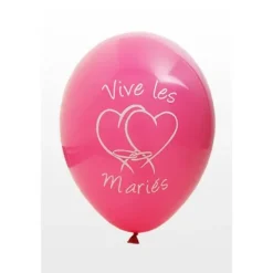 Badaboum Ballon Vive Les Mari S Fuchsia X8