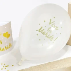 Badaboum Ballon Vive Les Mari S Nacr Or X6