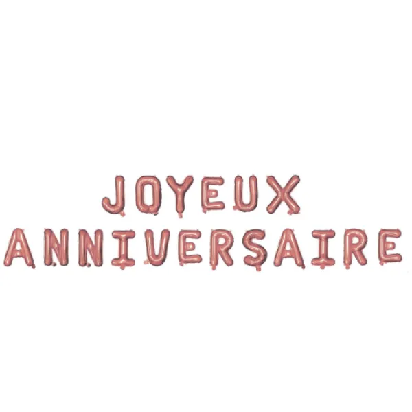Clearance Ballons Gonflables Aluminium Joyeux Anniversaire Rose Gold 30Cm Theme Joyeux Anniversaire