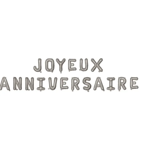 Online Ballons Gonflables Aluminium Joyeux Anniversaire Argent 30Cm Theme Joyeux Anniversaire