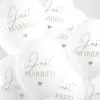 Badaboum Ballons Mariage Imprim S Just Married Blanc 30 Cm X 6 Pi Ces