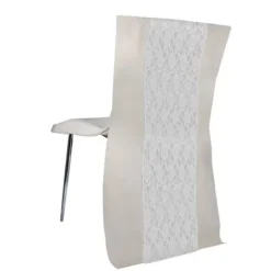 Discount Bande De Dentelle Gris Clair Pour Housse De Chaise X 3 Pi Ces Theme Dentelle