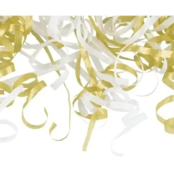 Badaboum Banderole A Lancer A La Main Blanc Et Or 6M