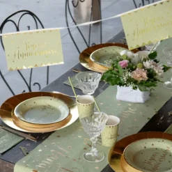 Clearance Banderole Joyeux Anniversaire M Tallis E Vert Sauge 5 M Tres Theme Joyeux Anniversaire