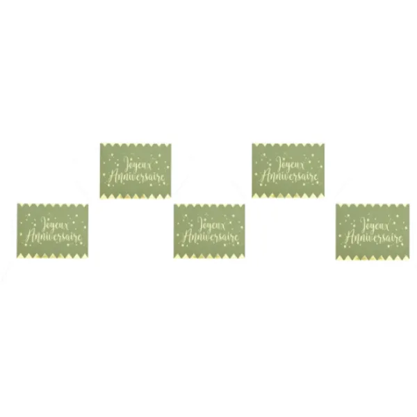 Clearance Banderole Joyeux Anniversaire M Tallis E Vert Sauge 5 M Tres Theme Joyeux Anniversaire