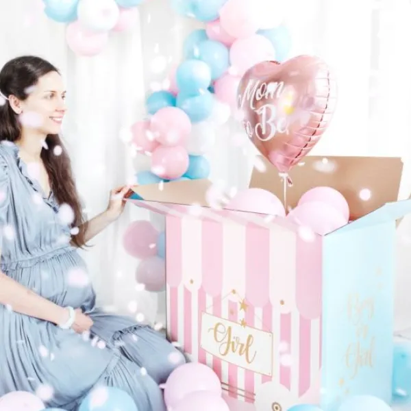Bo Te Ballons Pour Annoncer Sexe Du B B Fille Ou Gar On 60 X 40 X 60 Cm Theme Gender Reveal