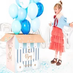 Bo Te Ballons Pour Annoncer Sexe Du B B Fille Ou Gar On 60 X 40 X 60 Cm Theme Gender Reveal