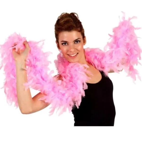 Badaboum Boa En Plume Rose 2 M Tres