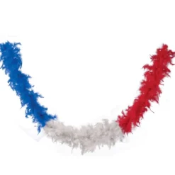 Badaboum Boa Plumes Bleu Blanc Rouge