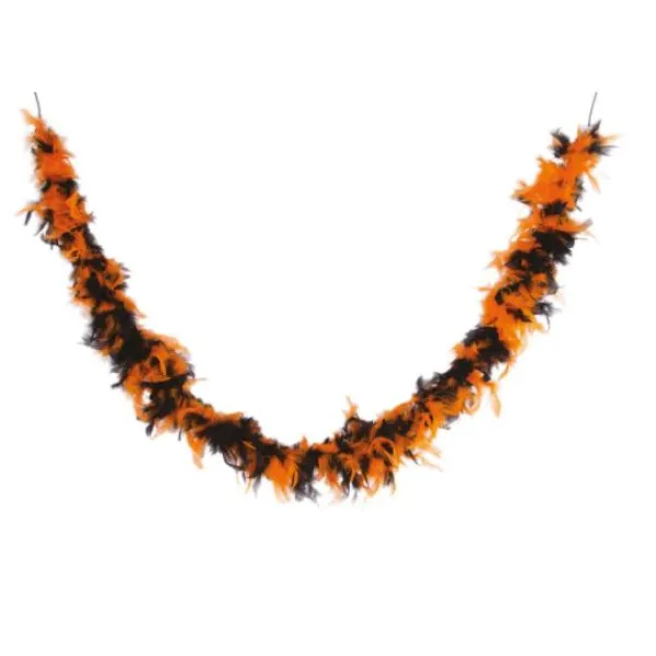 Badaboum Boa Plumes Noir Et Orange