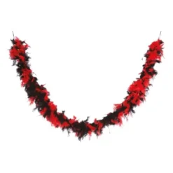 Badaboum Boa Plumes Noir Et Rouge