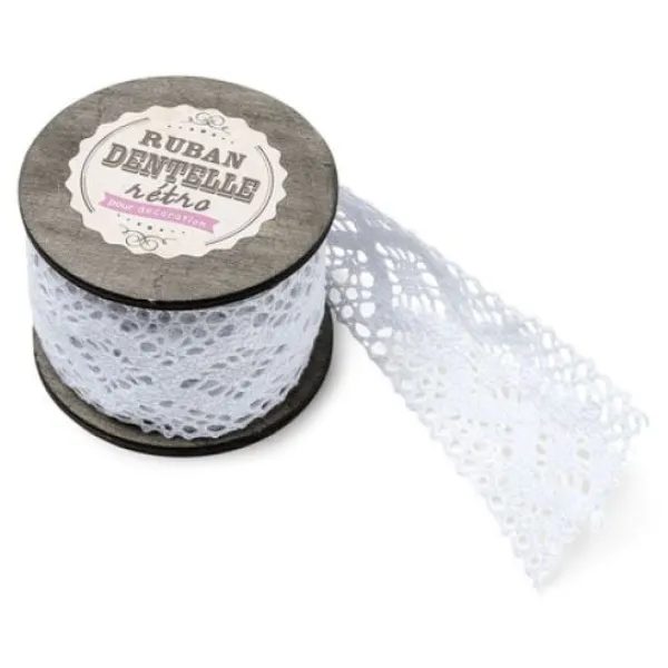 Best Bobine Large Dentelle Blanche 50Mm X 5 M Tres Theme Dentelle