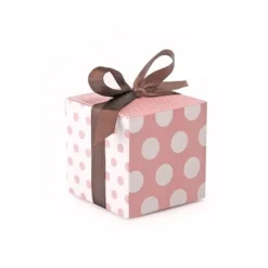 Discount Boite A Drag Es Bapt Me A Pois Rose X 10 Pi Ces Theme Bapteme