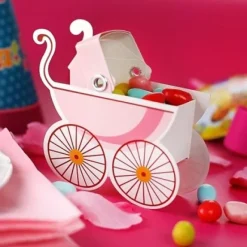 Best Boite A Drag Es Bapt Me Poussette Rose X 10 Pi Ces Theme Bapteme