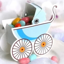 Discount Boite A Drag Es Bapt Me Poussette Bleu Ciel X 10 Pi Ces Theme Bapteme