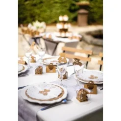 Boite A Dragees Bapt Me Kraft Ourson X 10 Pi Ces Theme Bapteme