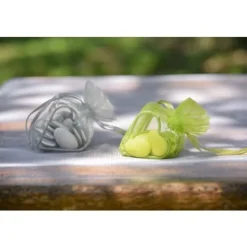 Badaboum Boite A Dragees Coeur En Organza Blanc X 4 Pi Ces