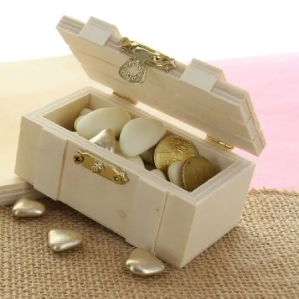 Badaboum Boite A Dragees En Bois Rectangle