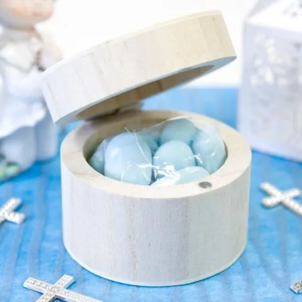 Badaboum Boite A Dragees En Bois Ronde